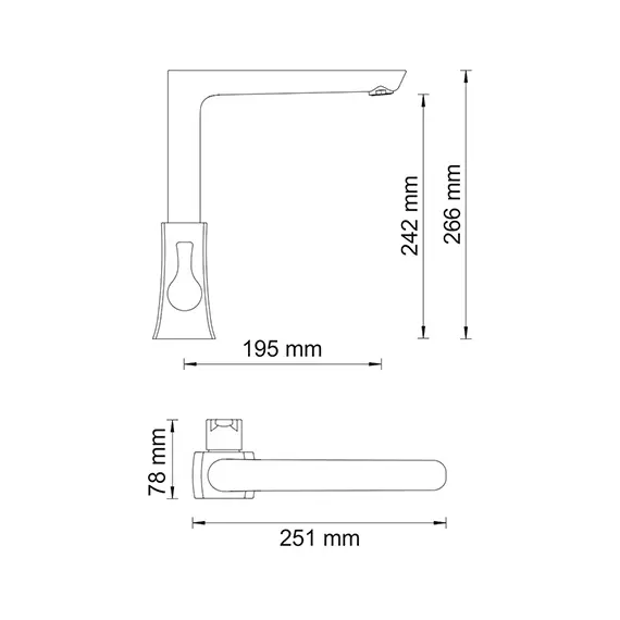 Смеситель для кухни с поворотным изливом WasserKRAFT Berkel 4807, изображение 3