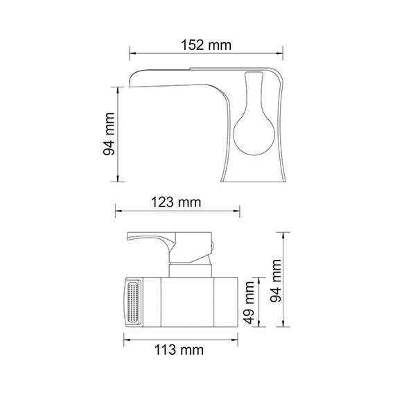 Каскадный смеситель для умывальника WasserKRAFT Berkel 4869, изображение 3
