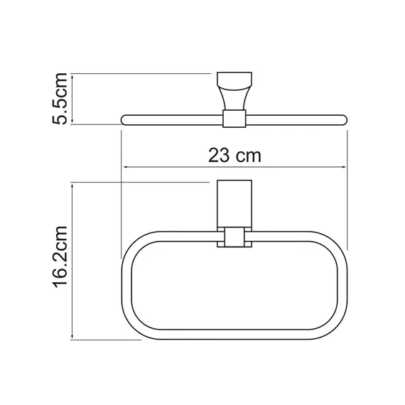 Держатель полотенец кольцо WasserKRAFT Leine K-5060, изображение 3
