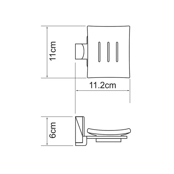 Мыльница стеклянная WasserKRAFT Exter K-5229, изображение 3
