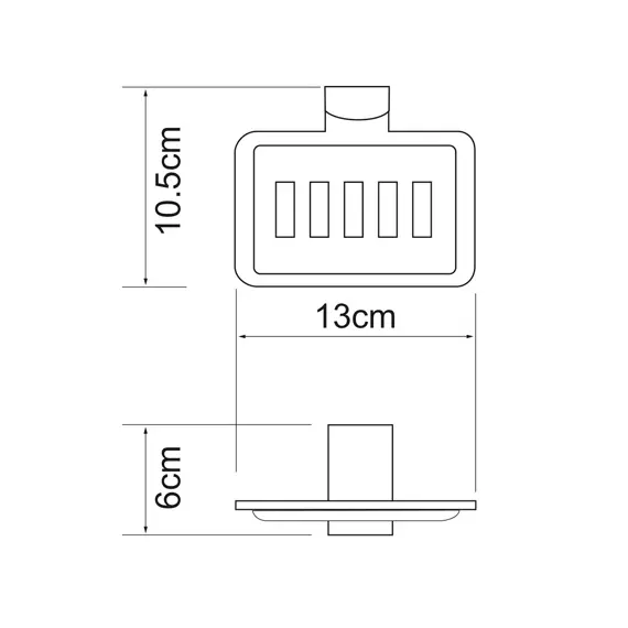 Мыльница решетка WasserKRAFT Exter K-5269, изображение 3
