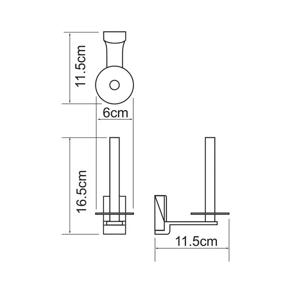 Держатель туалетной бумаги WasserKRAFT Exter K-5297, изображение 3