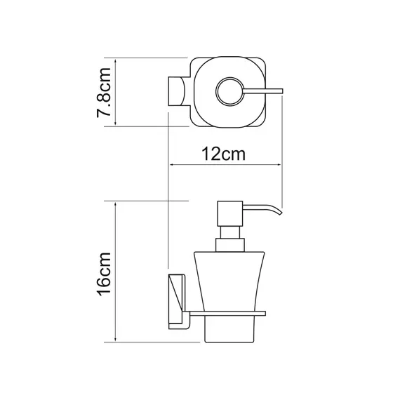 Дозатор для жидкого мыла стеклянный WasserKRAFT Exter K-5299, изображение 3