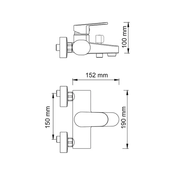 Смеситель для ванны с коротким изливом WasserKRAFT Donau 5301, изображение 3