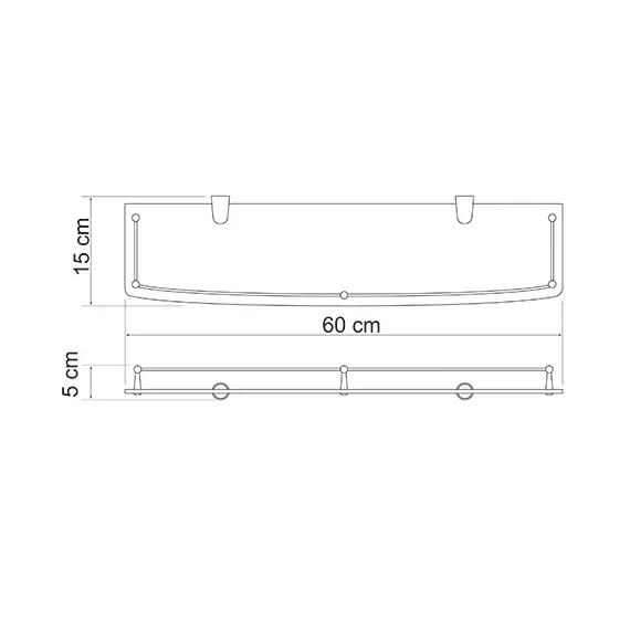 Полка стеклянная WasserKRAFT K-555, изображение 3