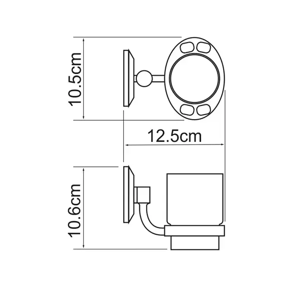 Подстаканник стеклянный WasserKRAFT Rhein K-6228, изображение 3