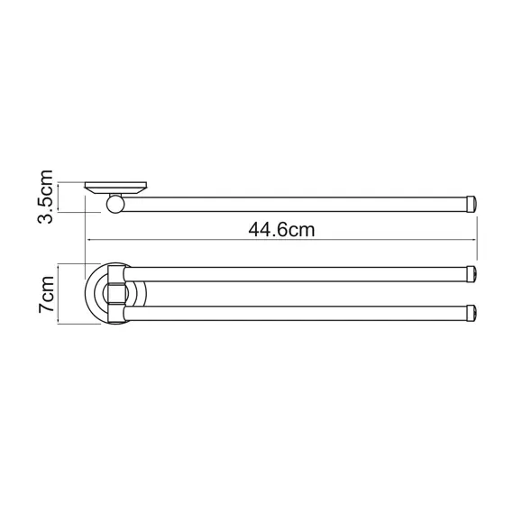 Держатель полотенец поворотный WasserKRAFT Rhein K-6231, изображение 3