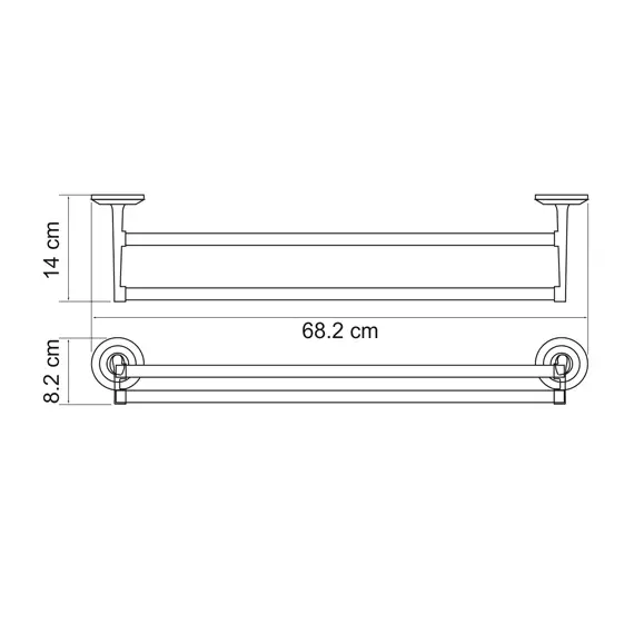 Штанга для полотенец двойная WasserKRAFT Rhein K-6240, изображение 3