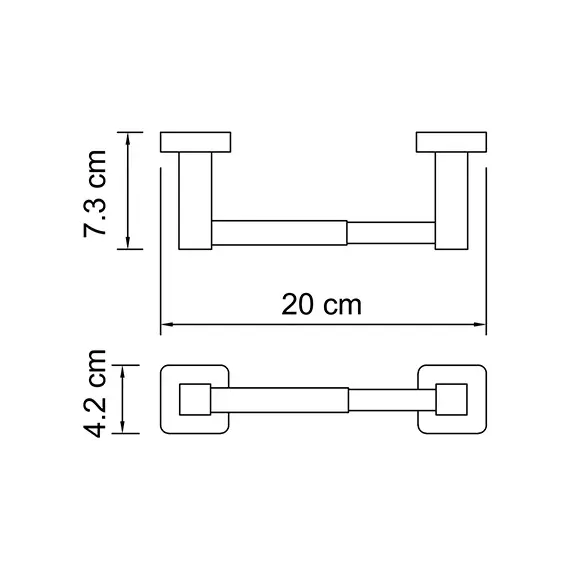 Держатель туалетной бумаги WasserKRAFT Lippe K-6522, изображение 3