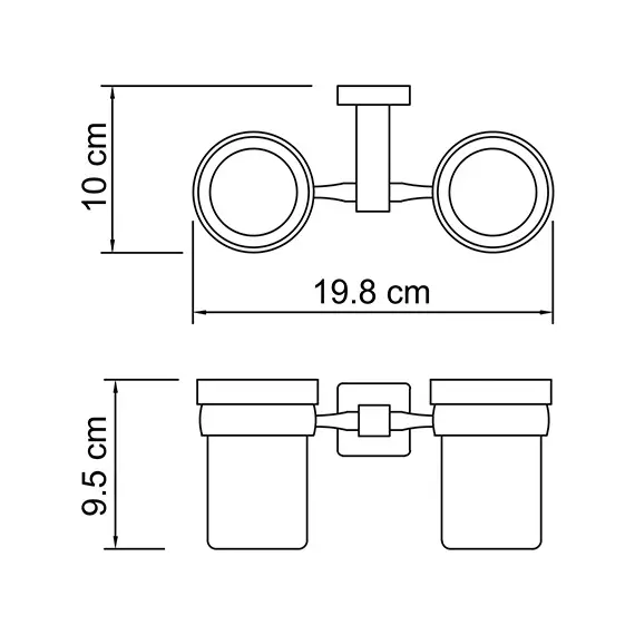 Подстаканник двойной WasserKRAFT Lippe K-6528D, изображение 3