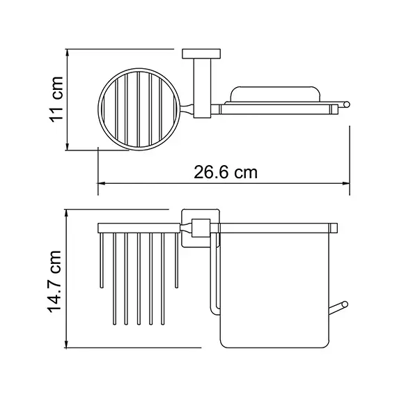 Держатель туалетной бумаги и освежителя WasserKRAFT Lippe K-6559, изображение 3