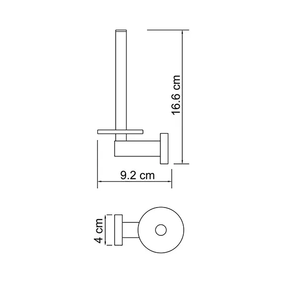 Держатель туалетной бумаги вертикальный WasserKRAFT Lippe K-6597, изображение 2