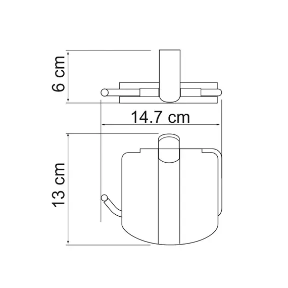 Держатель туалетной бумаги с крышкой WasserKRAFT Berkel K-6825, изображение 3