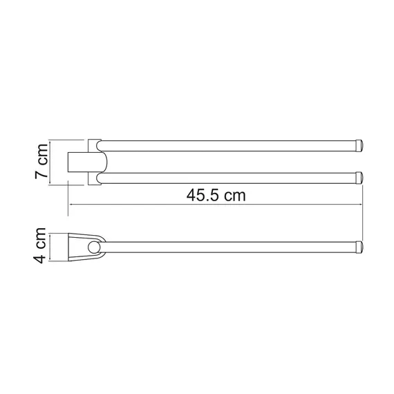 Держатель полотенец поворотный WasserKRAFT Berkel K-6831, изображение 3