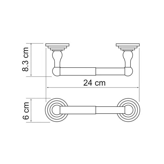 Держатель туалетной бумаги WasserKRAFT Ammer K-7022, изображение 3