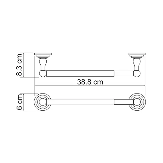 Держатель бумажных полотенец 32 см WasserKRAFT Ammer K-7022, изображение 3