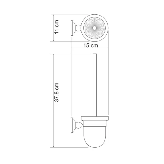 Щетка для унитаза подвесная WasserKRAFT Ammer K-7027, изображение 3