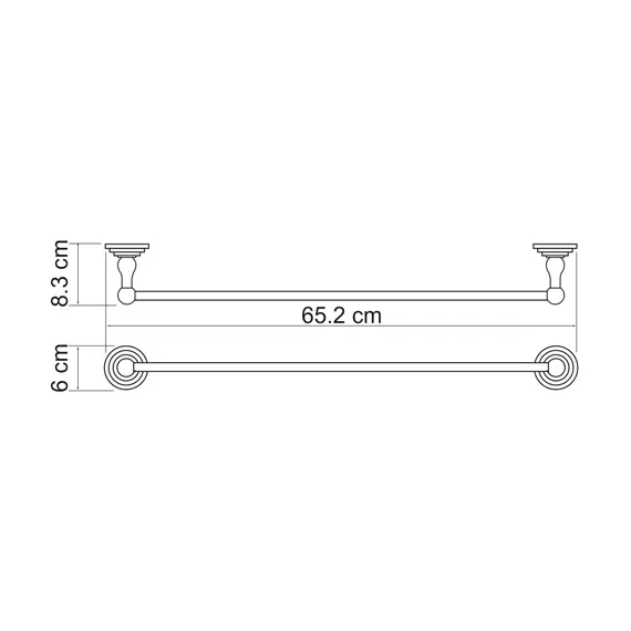 Штанга для полотенец WasserKRAFT Ammer K-7030, изображение 3