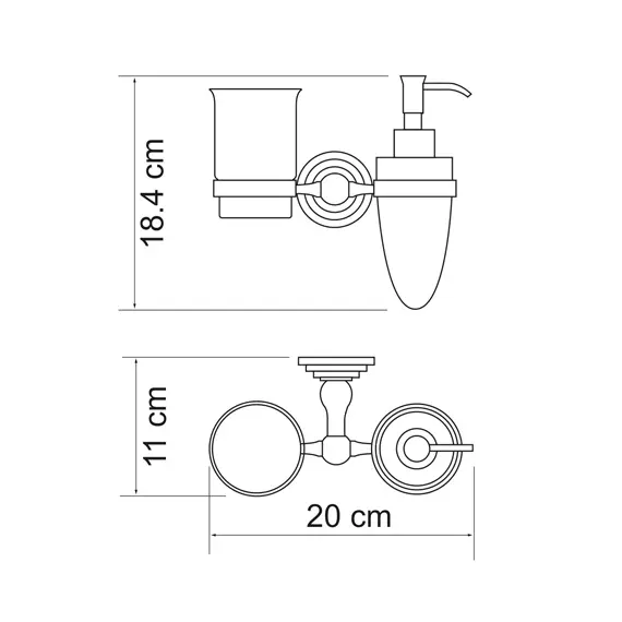 Держатель стакана и дозатора WasserKRAFT Ammer K-7089, изображение 3