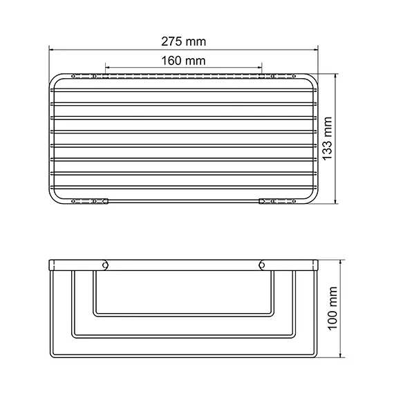 Полка металлическая прямая WasserKRAFT K-711, изображение 3