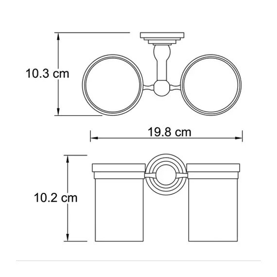 Подстаканник двойной стеклянный WasserKRAFT Isar K-7328D, изображение 3