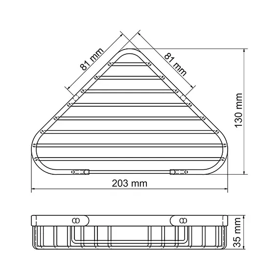 Полка металлическая угловая WasserKRAFT K-733, изображение 3