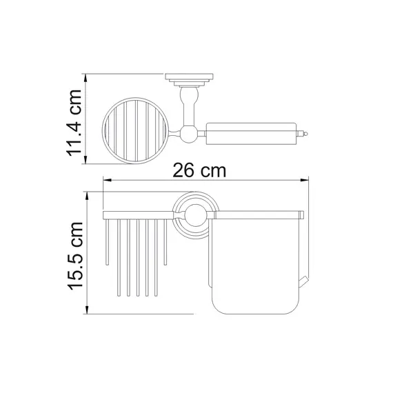 Держатель туалетной бумаги и освежителя WasserKRAFT Isar K-7359, изображение 3