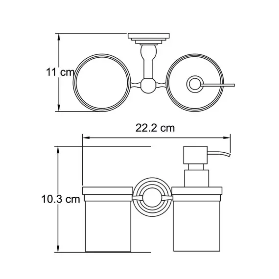 Держатель стакана и дозатора WasserKRAFT Isar K-7389, изображение 3