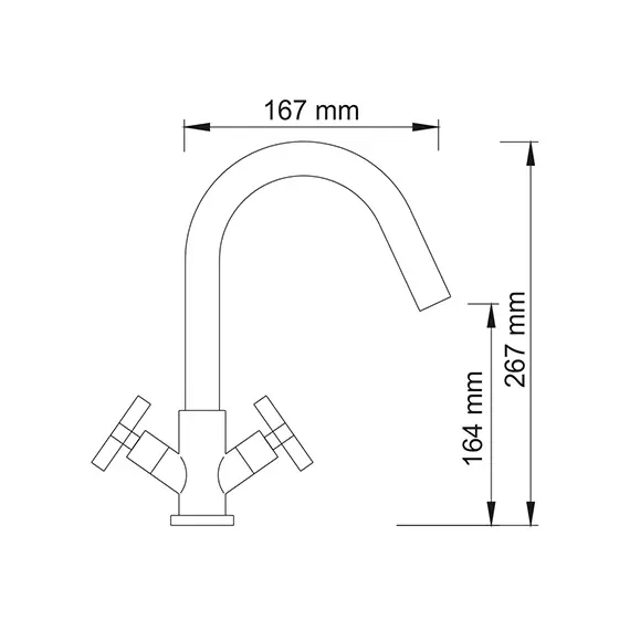 Смеситель для раковины WasserKRAFT Weser 7803, изображение 3