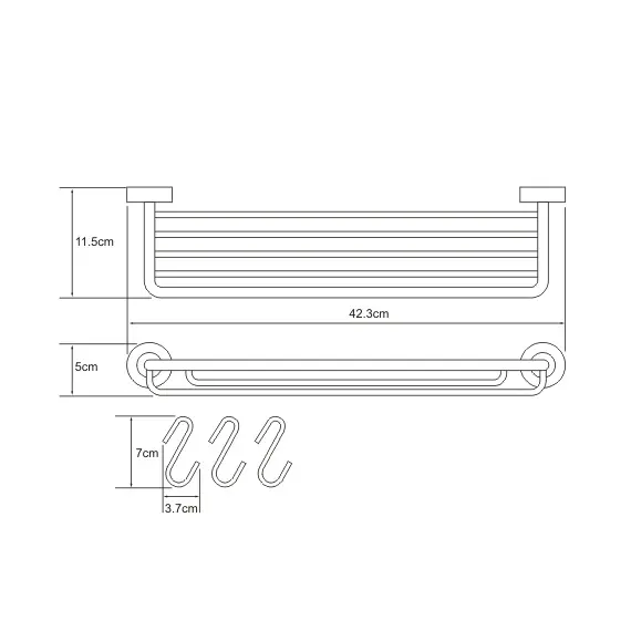Полка-корзина с крючками WasserKRAFT Donau K-9415, изображение 3