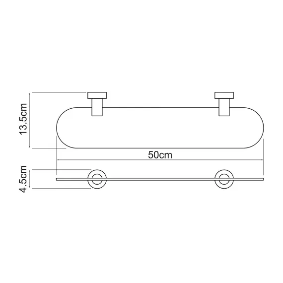 Полка стеклянная WasserKRAFT Donau K-9424, изображение 3