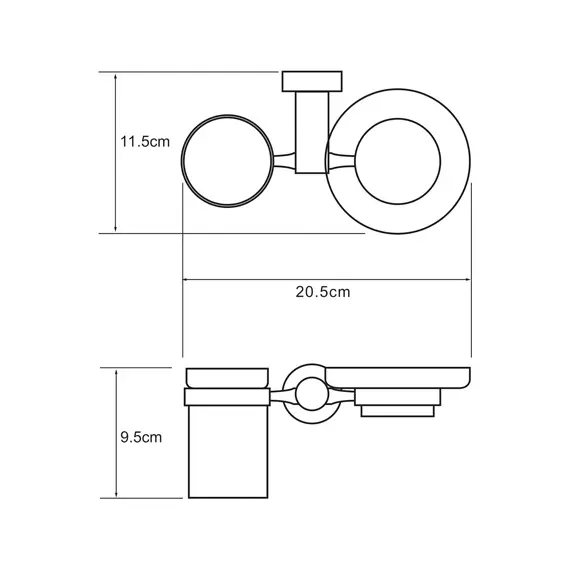 Держатель стакана и мыльницы WasserKRAFT Donau K-9426, изображение 3