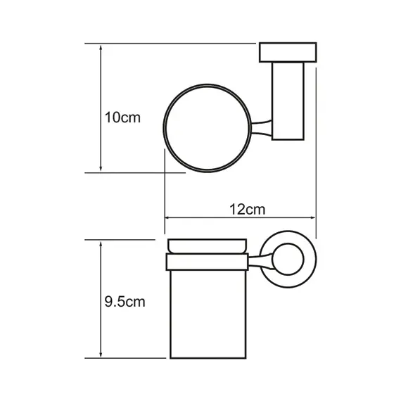 Подстаканник стеклянный WasserKRAFT Donau K-9428, изображение 3