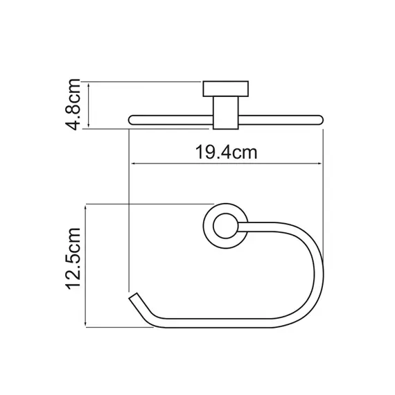 Держатель полотенец кольцо WasserKRAFT Donau K-9460, изображение 3