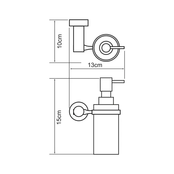 Дозатор для жидкого мыла 150 мл WasserKRAFT Donau K-9499, изображение 3