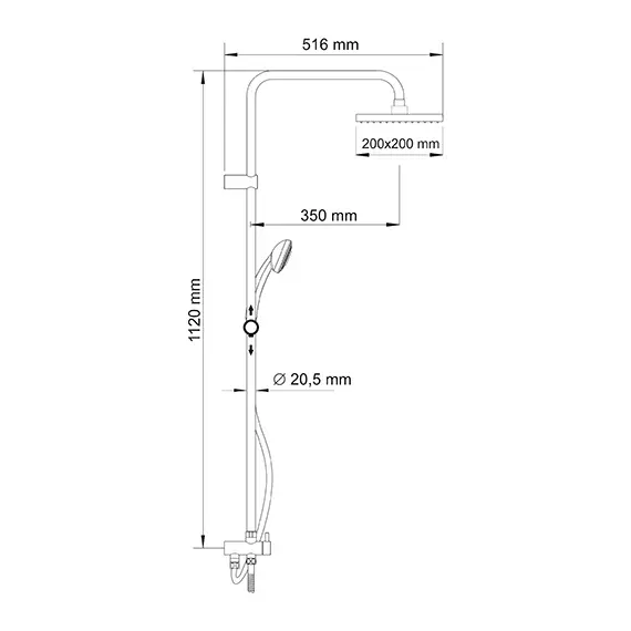Душевой комплект 112х51 см WasserKRAFT A017, изображение 3