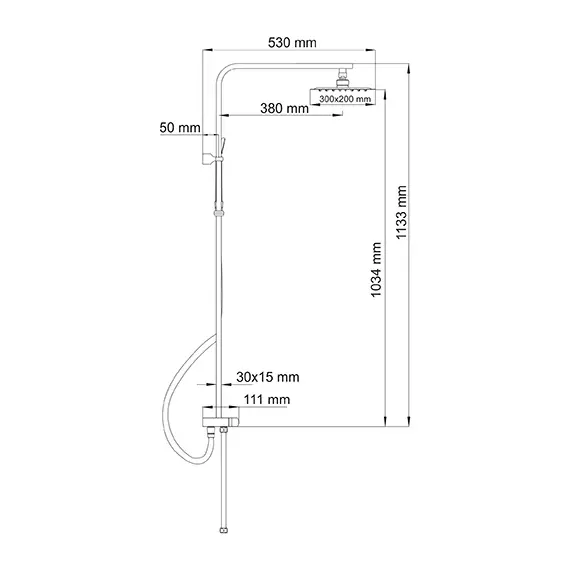 Душевой комплект 114х53 см WasserKRAFT A042, изображение 3