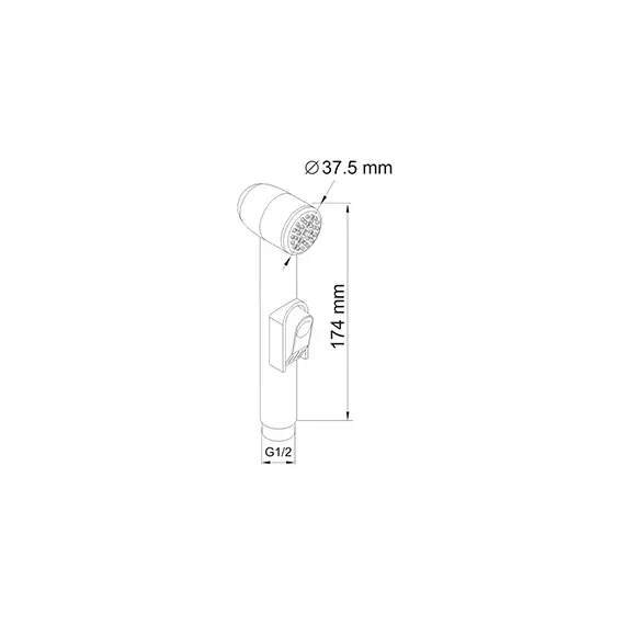 Гигиеническая лейка с фиксатором WasserKRAFT A043, изображение 3