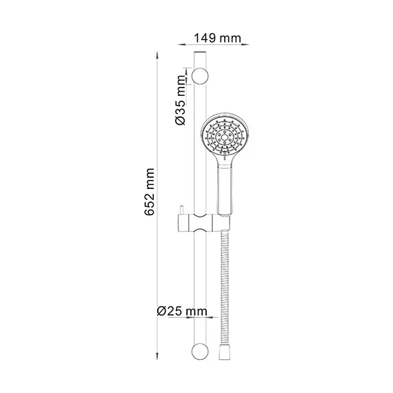 Душевой комплект 65.2 см WasserKRAFT A064, изображение 3