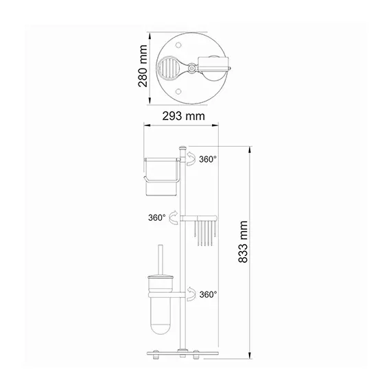 Комбинированная напольная стойка WasserKRAFT K-1256, изображение 3