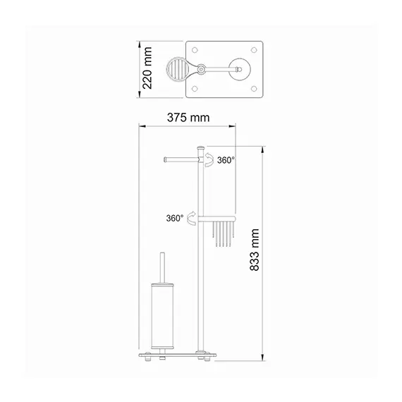 Комбинированная напольная стойка WasserKRAFT K-1264, изображение 3