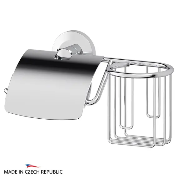 Держатель туалетной бумаги с крышкой и освежителя FBS Standard STA 053 хром