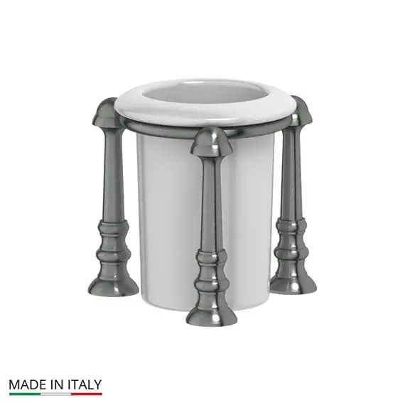 Держатель настольный со стаканом 3SC Stilmar STI 427 фарфор античное серебро