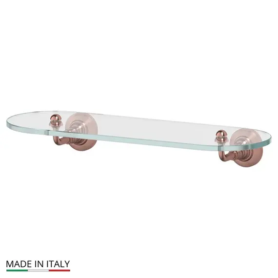 Полка настенная стеклянная 40 см 3SC Stilmar STI 614 античная медь