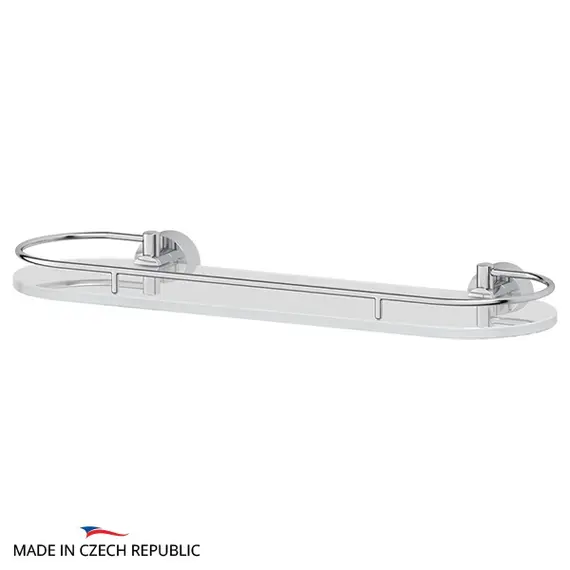 Полка 40 см для ванной FBS Nostalgy NOS 014 матовое стекло хром