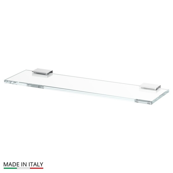 Полка настенная стеклянная 40 см Linea G TIFFANY TIF 010 хром