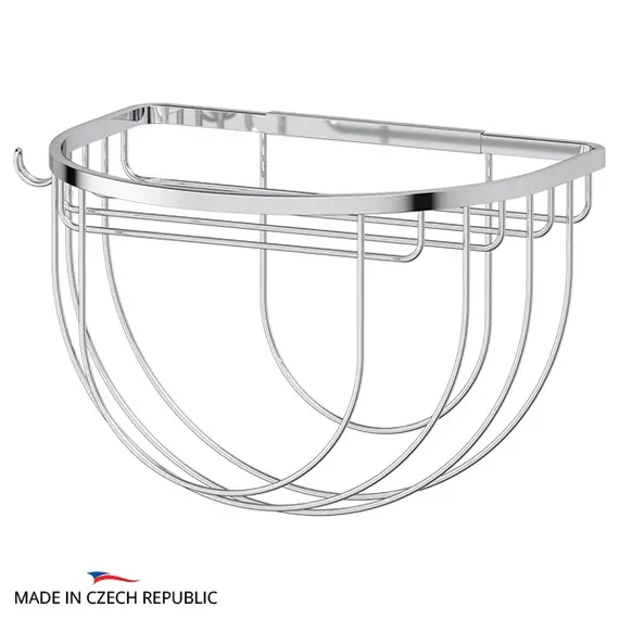 Полочка-решетка 26 см с держателями мочалок FBS Ryna RYN 031 хром