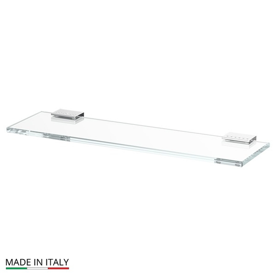 Полка настенная стеклянная 40 см Linea G TIFFANY LUX TIF 910 хром стразы