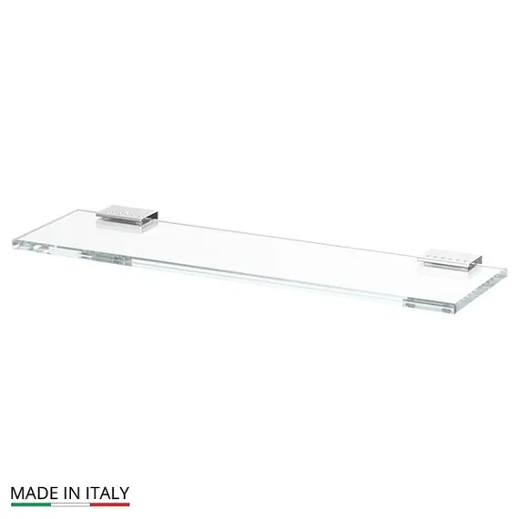 Полка настенная стеклянная 40 см Linea G TIFFANY LUX TIF 910 хром стразы