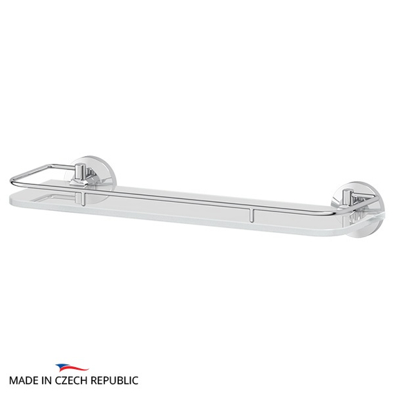 Полка 40 см для ванной FBS Standard STA 014 матовое стекло хром